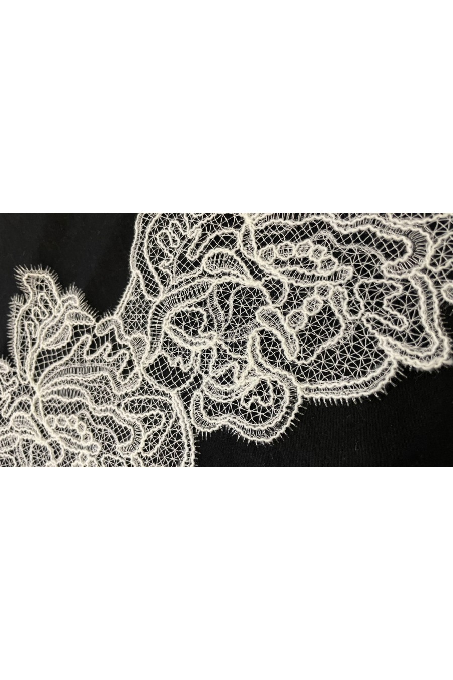 22855 DANTEL/İTHAL/BANT/POLYESTER/APLİKE/BEYAZ/17 CM