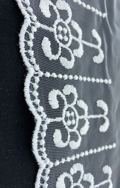 Ham Tül Üzeri Mat Polyester Brode Bant