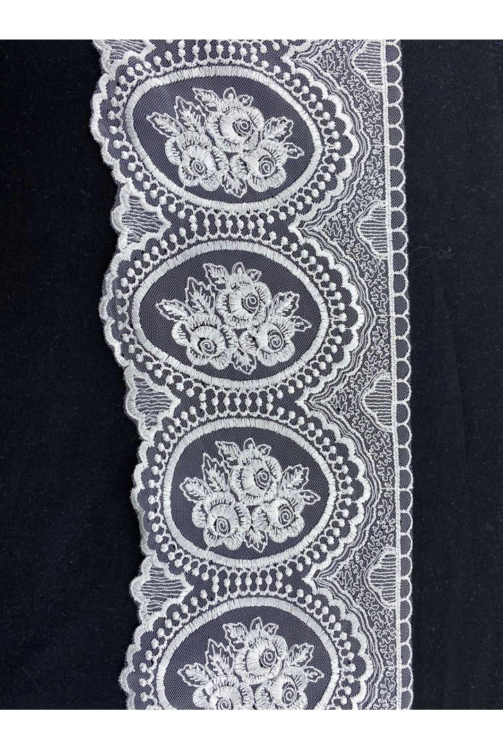 Ham Yapıda Tül Üzeri Brode Bant