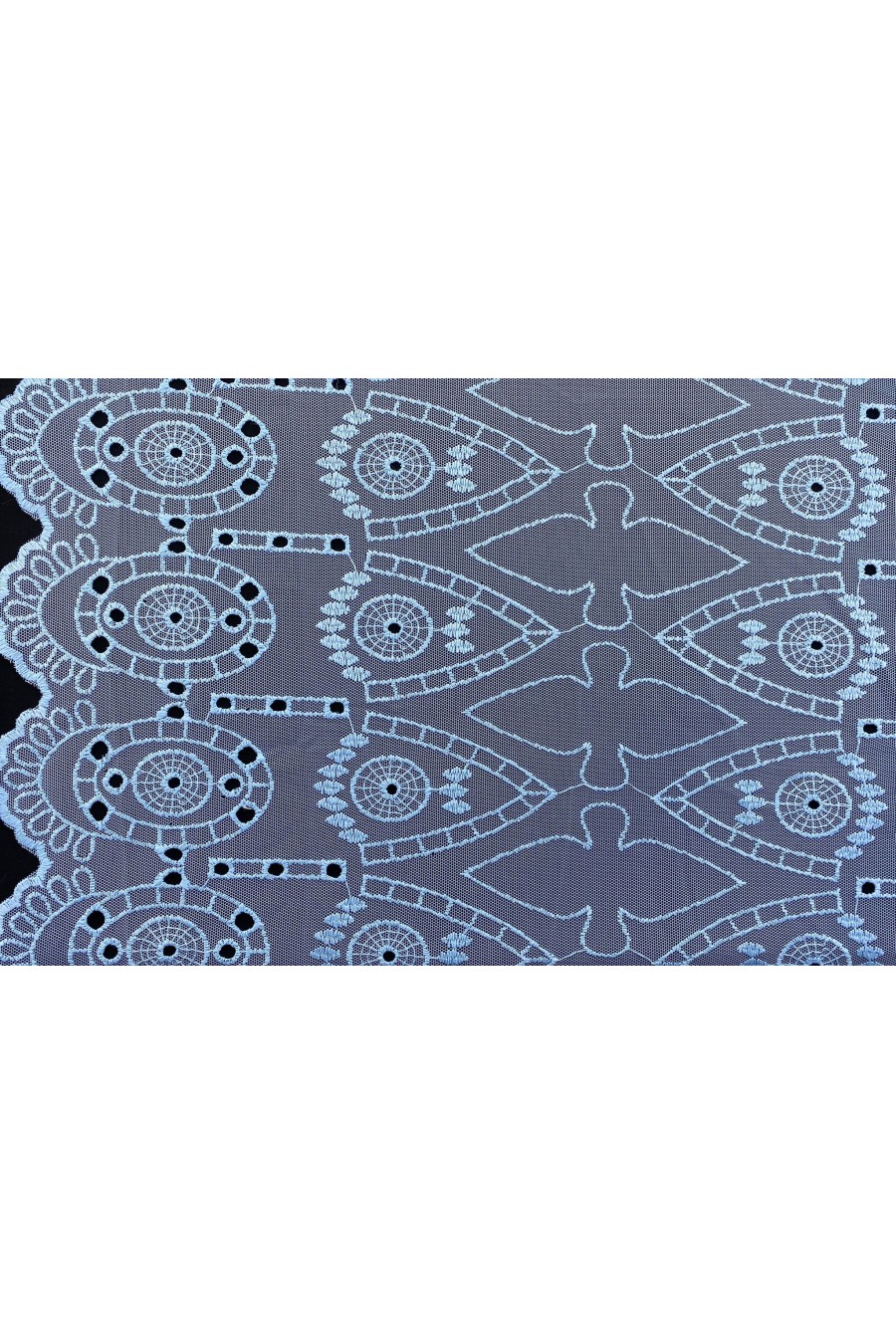 Mavi Bohrer Kesilmiş Tül