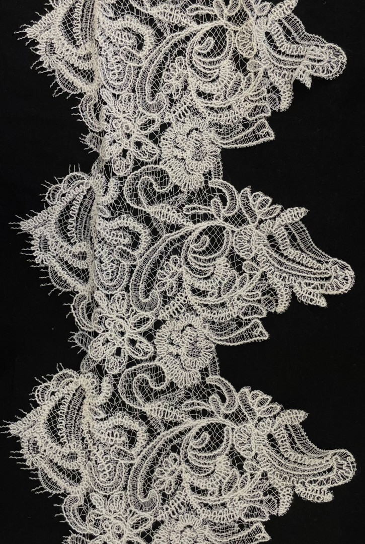 22858 DANTEL/İTHAL/BANT/POLYESTER/APLİKE/BEYAZ/29 CM