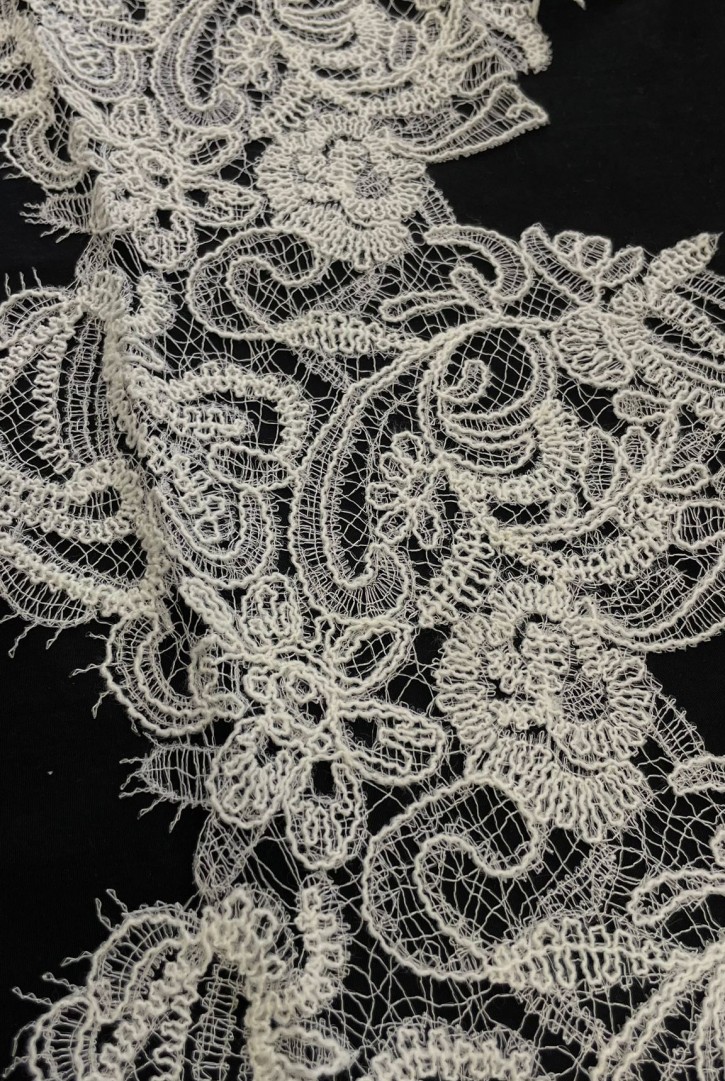 22858 DANTEL/İTHAL/BANT/POLYESTER/APLİKE/BEYAZ/29 CM