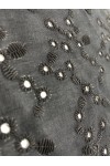 Siyah Pamuk Polyester Vual Brode - 130 cm