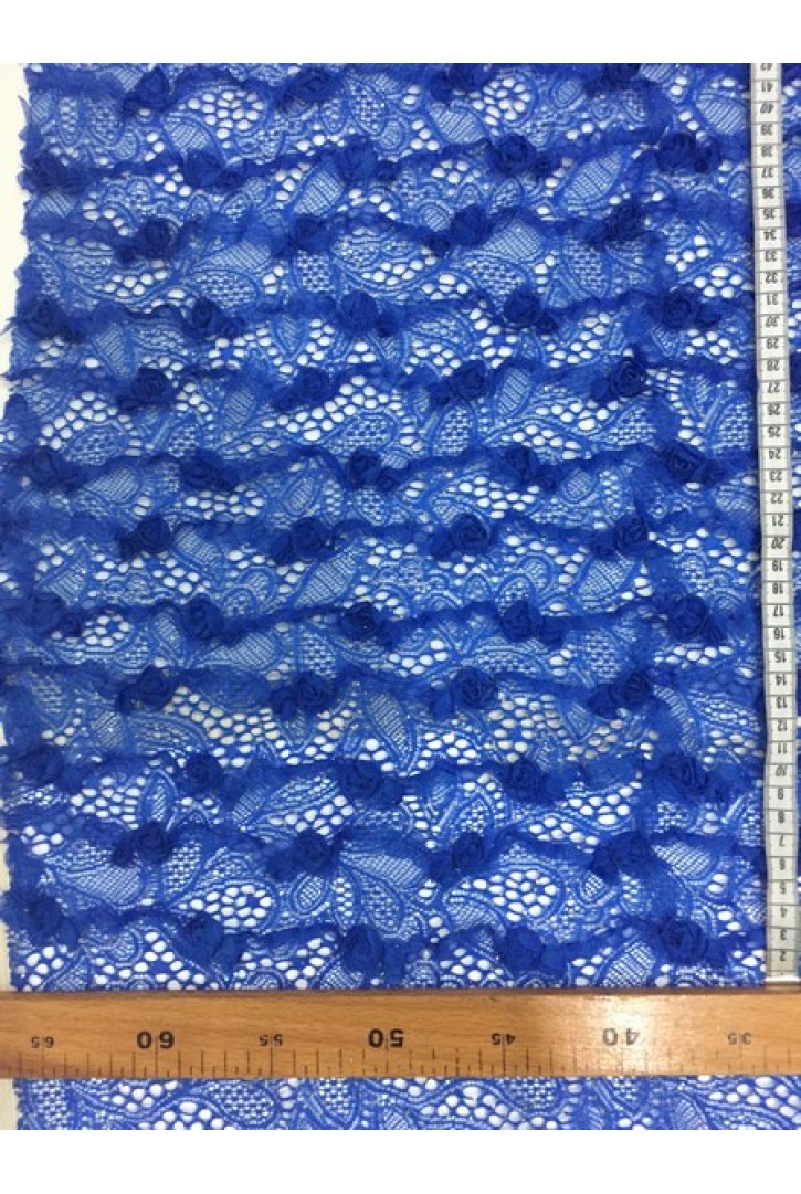 3 Boyutlu Simli Somon Dantel, İthal Polyester