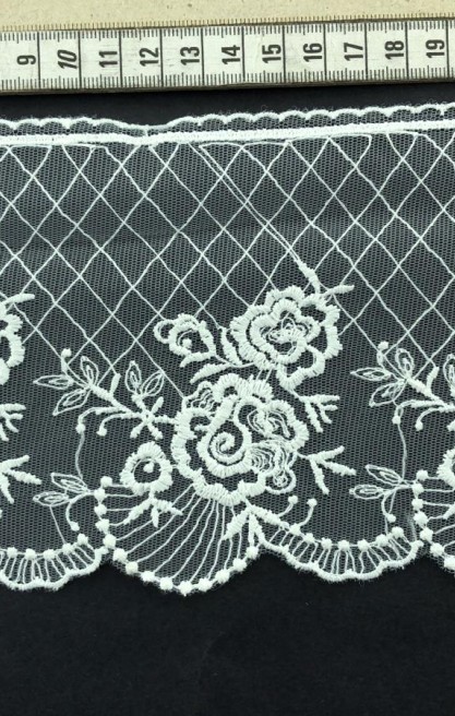 12 cm Genişliğinde Ham Mat Polyester Brode Bant