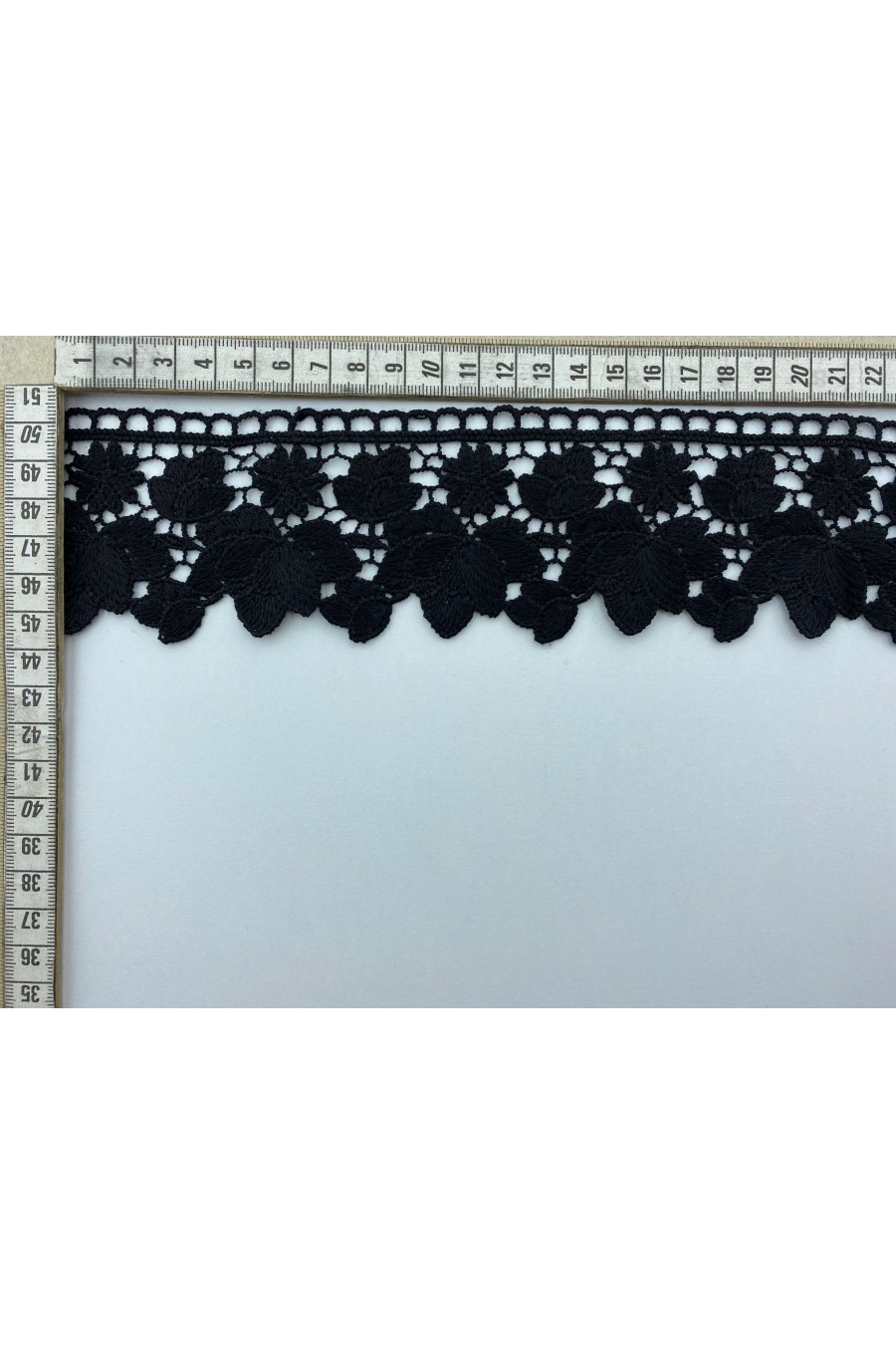 6 cm Siyah İthal Mat Güpür Bant