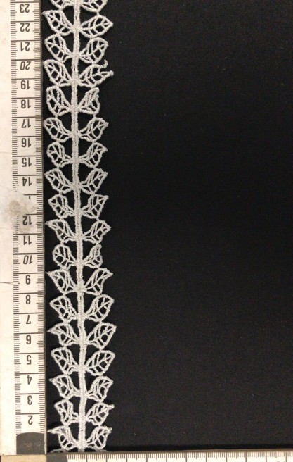 Gümüş Lurex İşlemeli Güpür Brode Bant, Yerli