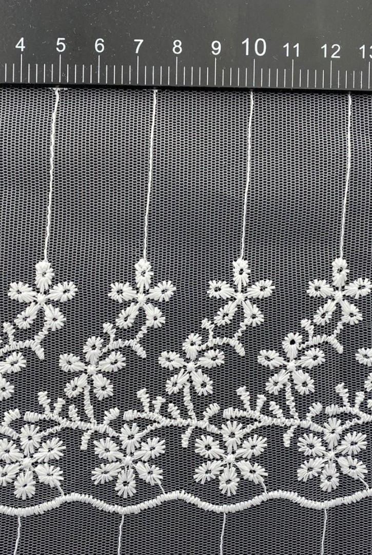 7 Cm Tül Üzeri Polyester Şerit Brode