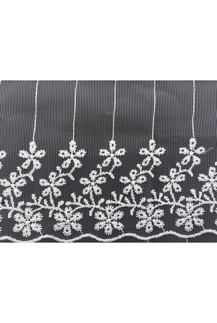 7 Cm Tül Üzeri Polyester Şerit Brode