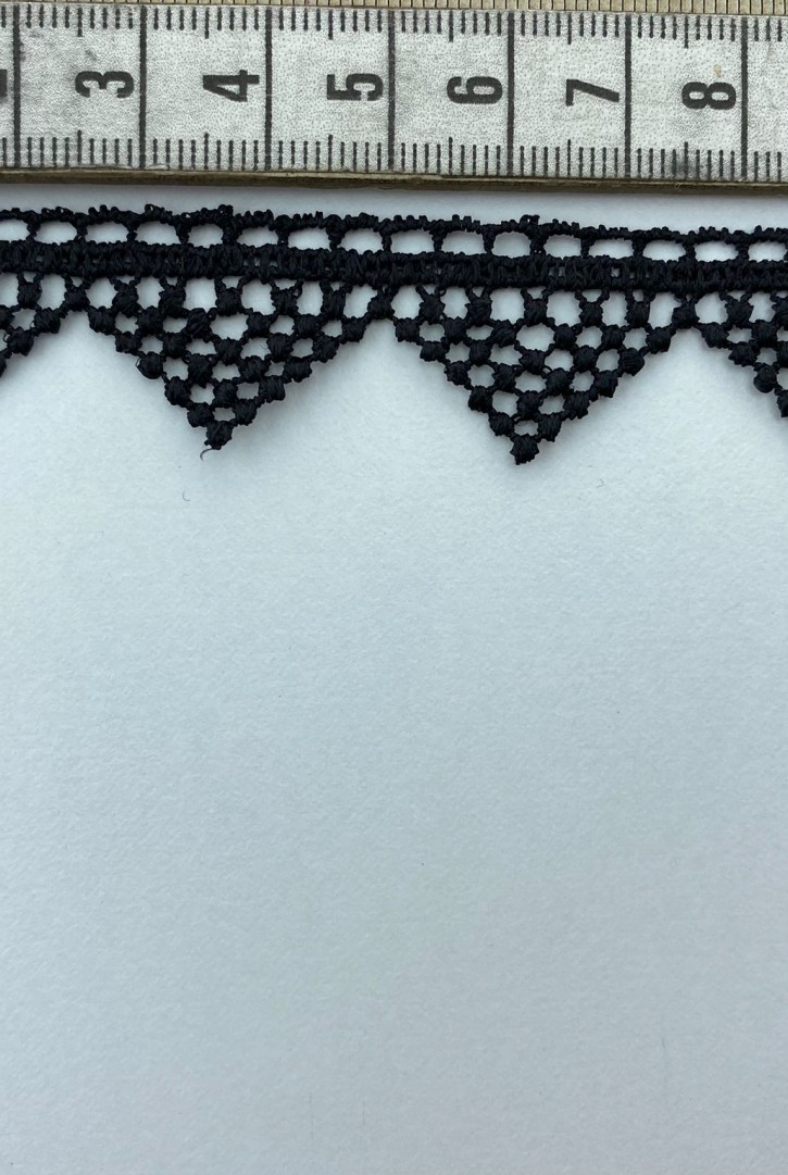 7622 BRODE/YERLİ/BANT/PARLAK POLYESTER/SİYAH/2 CM