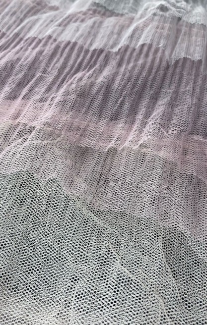 15 Sıralı Renkli Fırfırlı Tül Kumaş - 130 cm