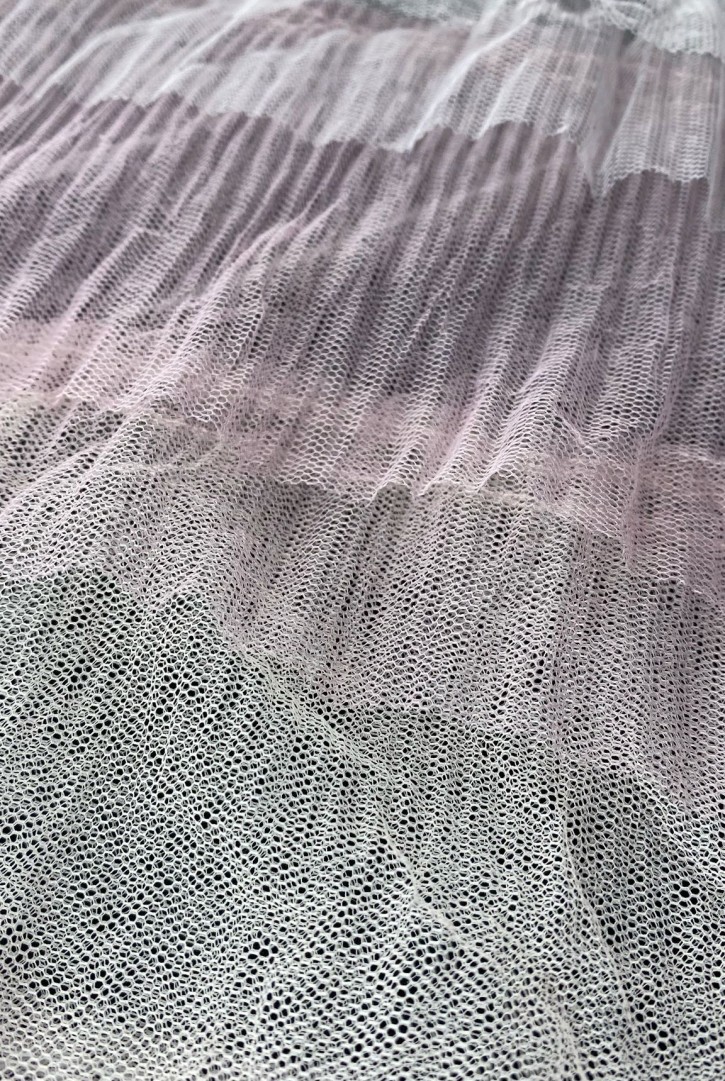 15 Sıralı Renkli Fırfırlı Tül Kumaş - 130 cm