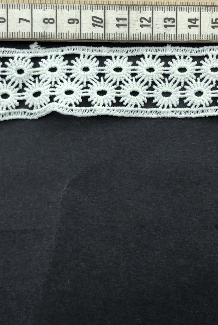 3 cm Mat Ham Polyester Güpür Brode Bant