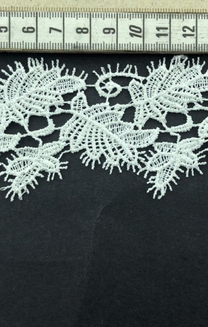 6 cm Parlak Ham Polyester Güpür Brode Bant - Yerli Üretim