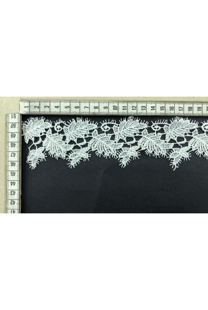 6 cm Parlak Ham Polyester Güpür Brode Bant - Yerli Üretim