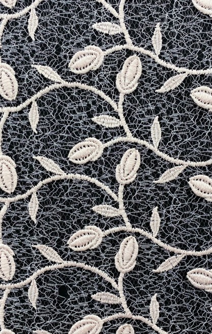 Somon Tül Üzeri Brode Kumaş