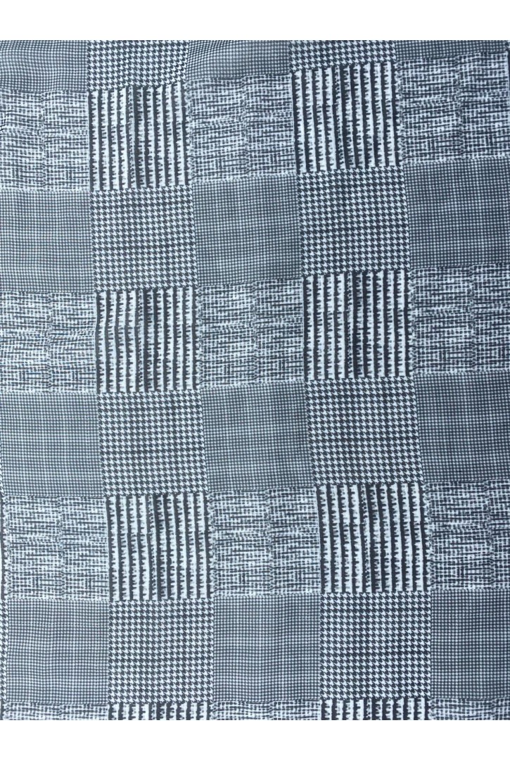 Lacivert Ekose Polyester Şifon Kumaş