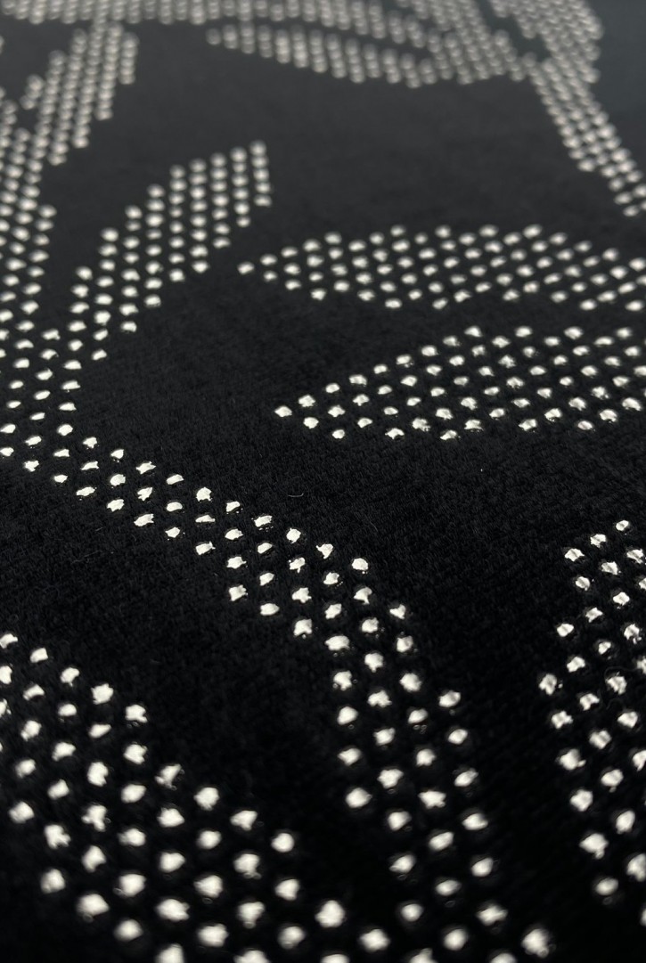 19454 KUMAŞ/YERLİ/LEZ/POLYESTER/KADİFE/METALİK VARAK/SİYAH/150 CM