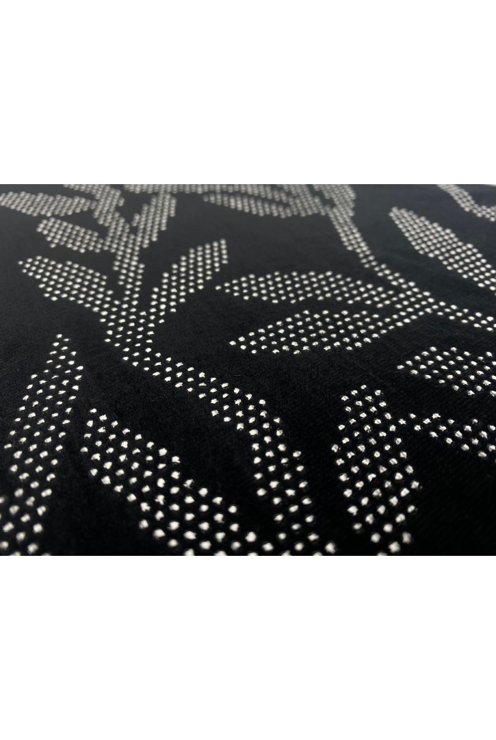 19454 KUMAŞ/YERLİ/LEZ/POLYESTER/KADİFE/METALİK VARAK/SİYAH/150 CM