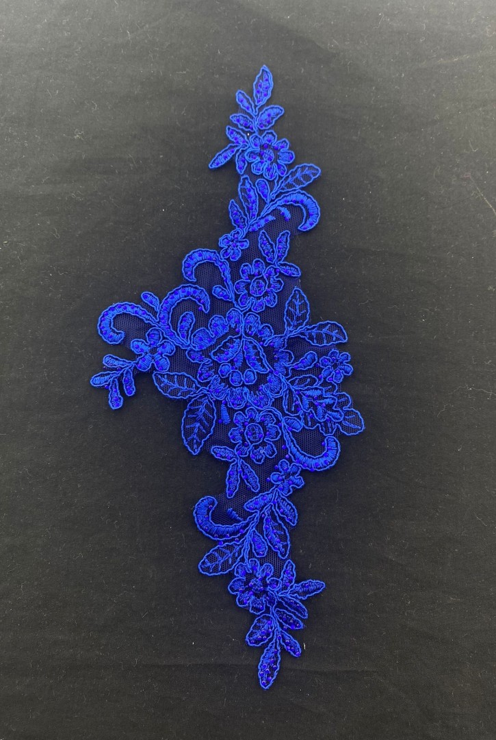 3138 BRODE/APLİK/POLYESTER/KORDLU/TAŞLI/LACİVERT