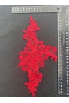 3138 BRODE/APLİK/POLYESTER/KORDLU/TAŞLI/KIRMIZI