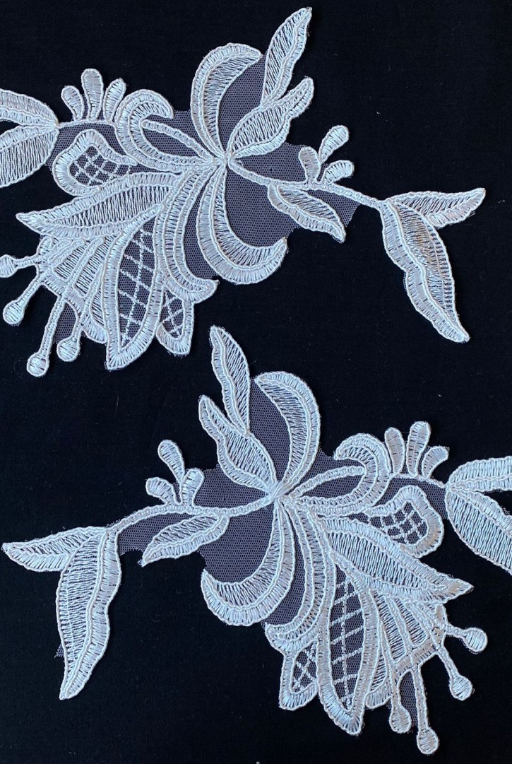 Ham Düz Aplik Polyester Brode