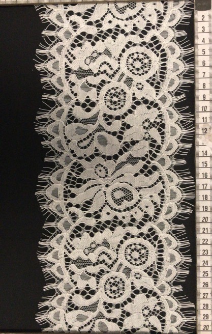 Ham Naylon Kordlu Sakallı Dantel Bant, İthal