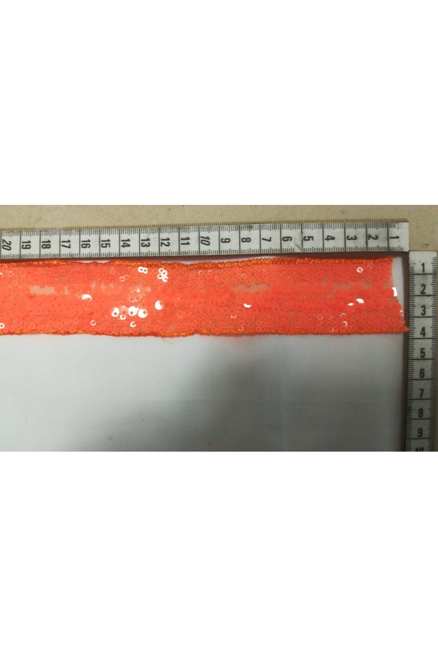 Neon Turuncu Pullu Şerit Bant, 4 cm