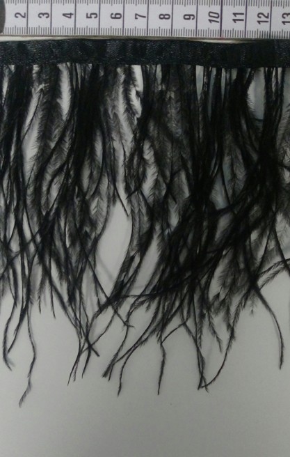 6315 DEVE KUŞU TÜYÜ/BANT/SİYAH/13-15 CM