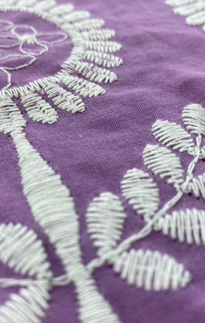 Lila Zemin Pamuk Brode