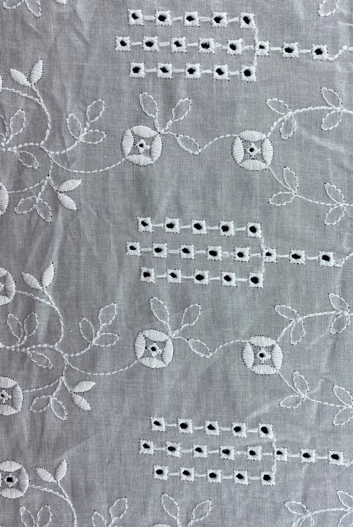 Beyaz Kumaş Kasar Yerli Vual Brode, Pamuk