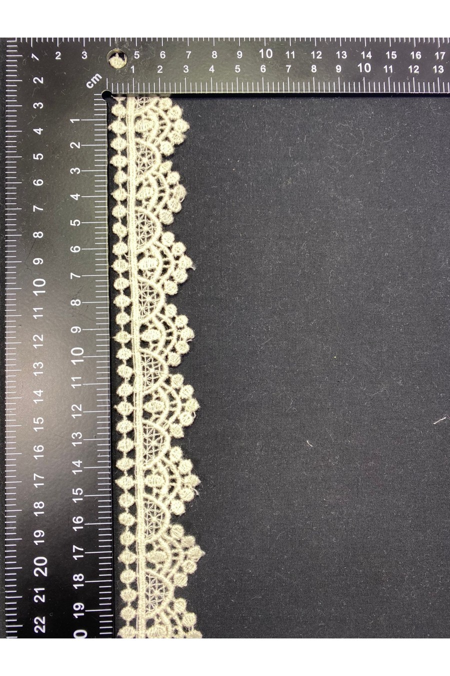 Ham Pamuk Güpür Bant | 3 cm Yerli Brode Kumaş