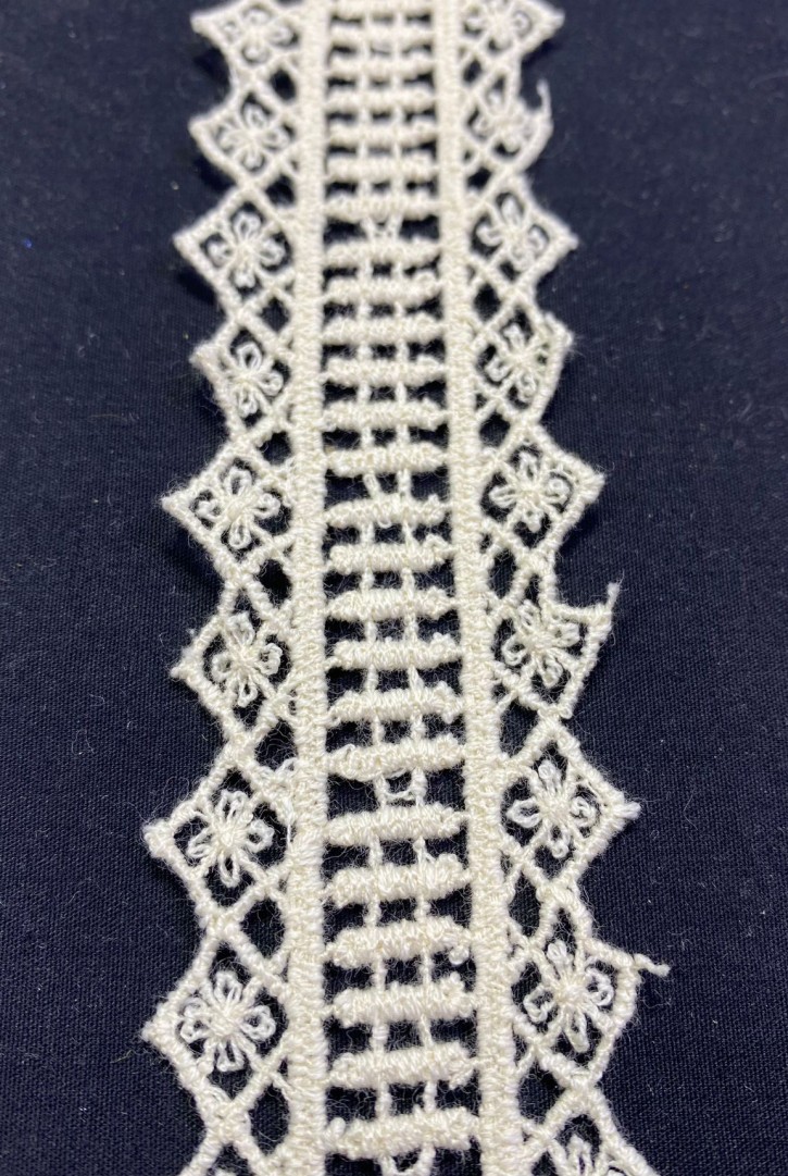 Pamuklu Güpür Brode Bant - Yerli Üretim - 4 CM