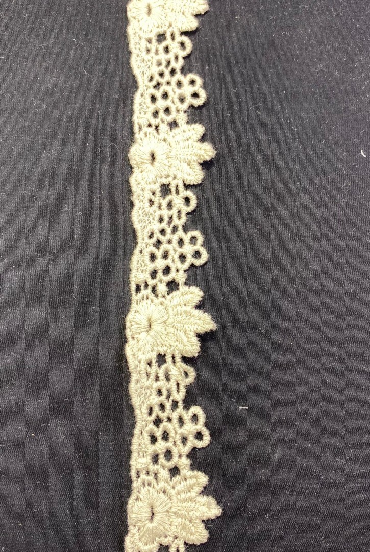 Ham Pamuk Güpür Brode Bant, 3 cm