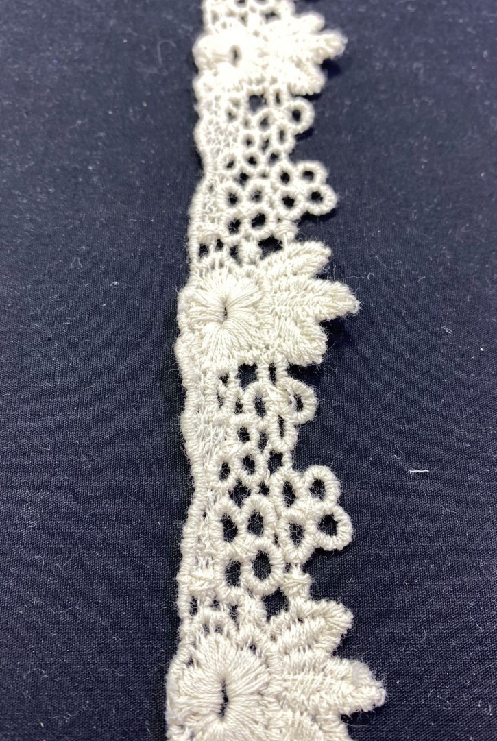 Ham Pamuk Güpür Brode Bant, 3 cm