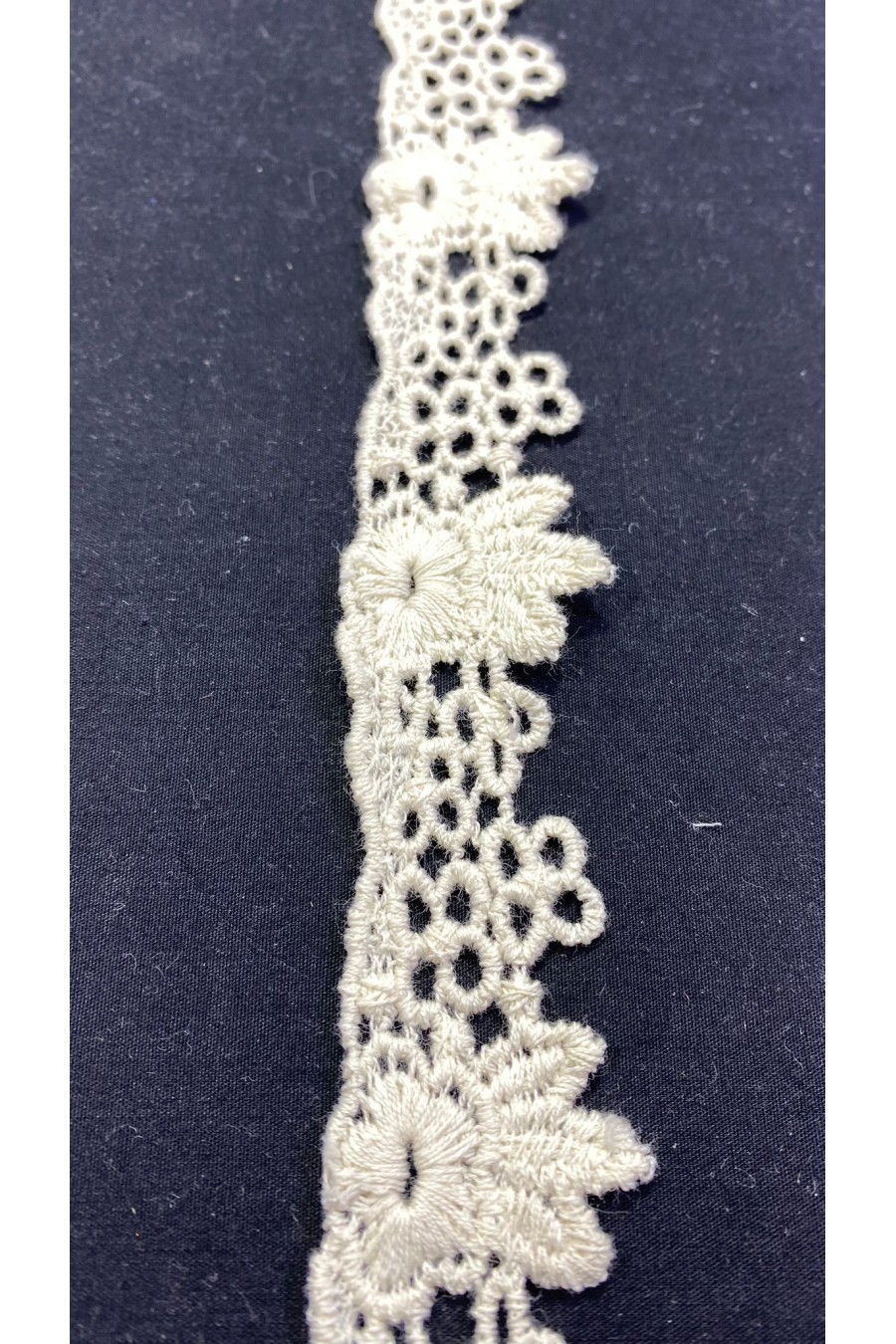 Ham Pamuk Güpür Brode Bant, 3 cm