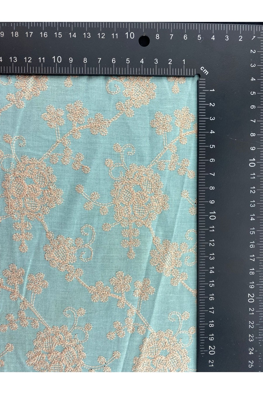 13997 BRODE/YERLİ/LEZ/VUAL/PAMUK POLYESTER/TURKUAZ ZEMİN/BEJ İP/150 CM