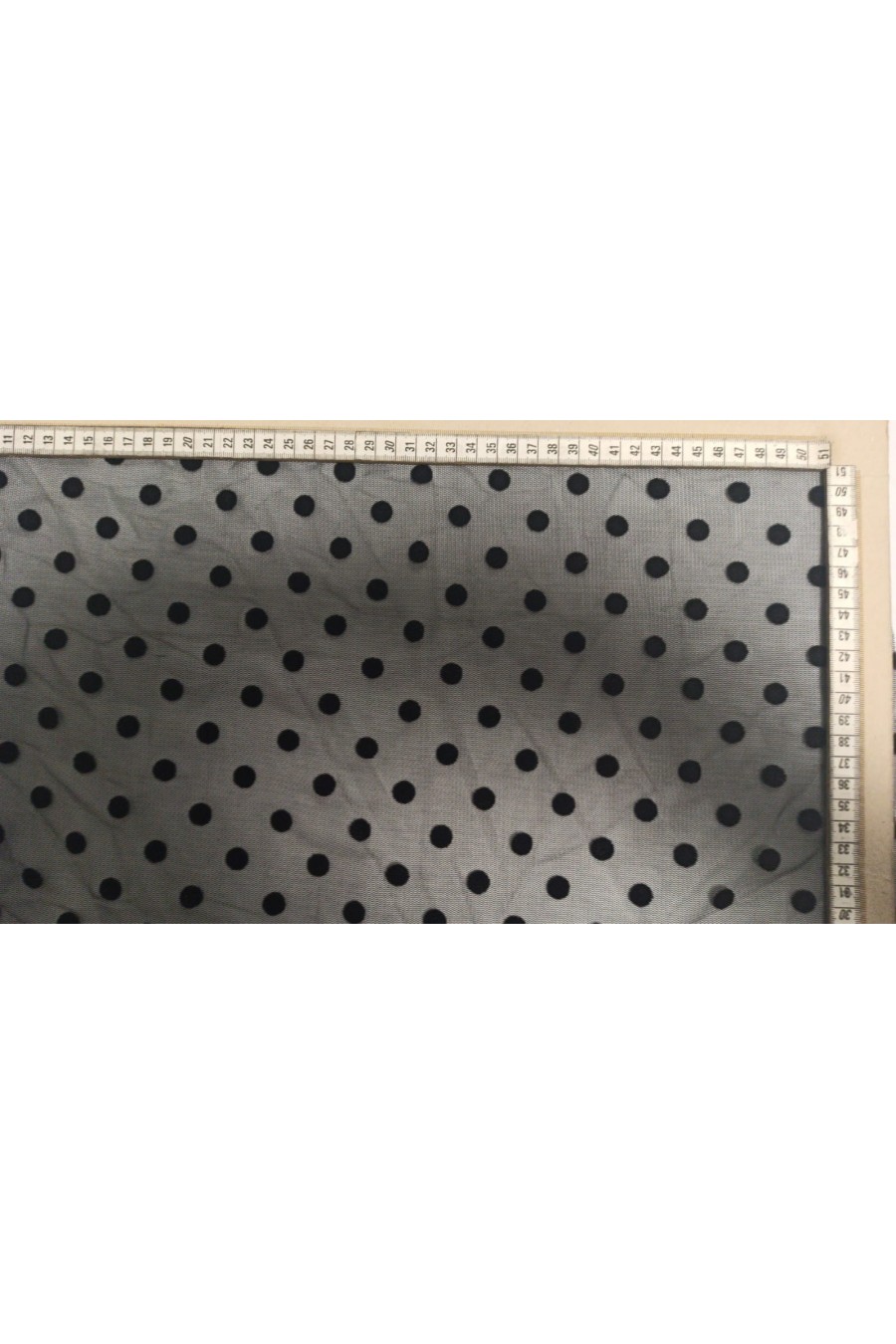 11153 TÜL ÜZERİ/YERLİ/LEZ/POLYESTER/FLOK BASKLI/SİYAH