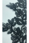 4352 BRODE/YERLİ/BANT/POLYESTER/12642/TAŞLI/SİYAH/10 CM
