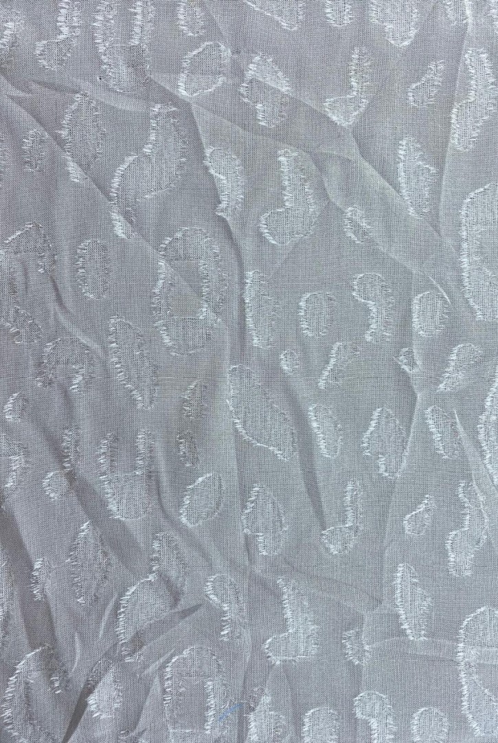 Beyaz Renk Sakallı Şifon Kumaş, Yerli Üretim