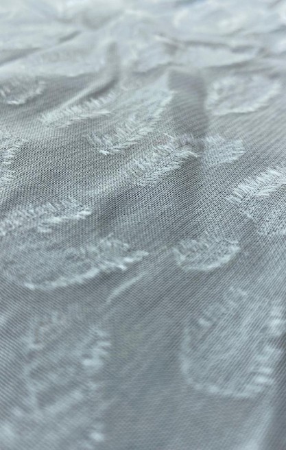 Beyaz Renk Sakallı Şifon Kumaş, Yerli Üretim