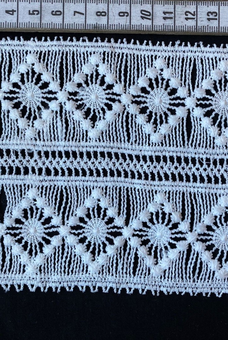 10,5 cm Geniş İthal Güpür Bant, Mat Polyester