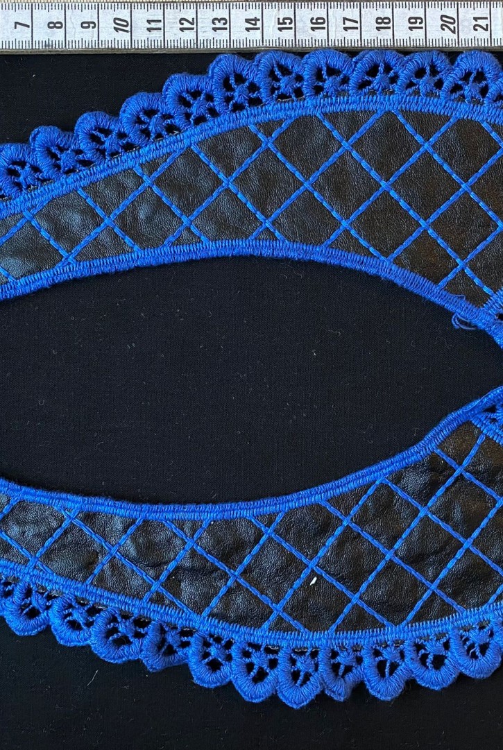 Mavi Poliüretan Pamuk Brode Yaka - 2214 Model