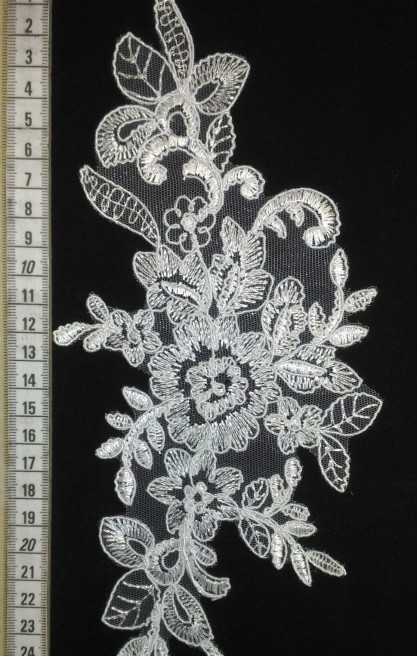 Ham Düz Kordlu Aplik Polyester Brode