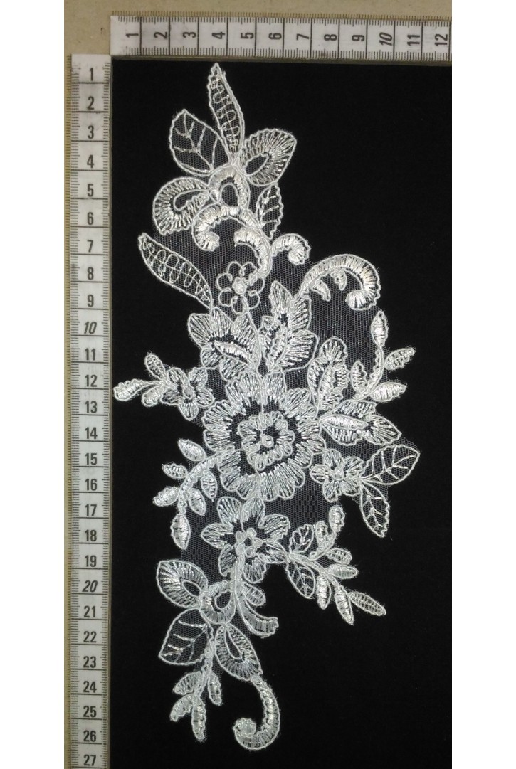 Ham Düz Kordlu Aplik Polyester Brode