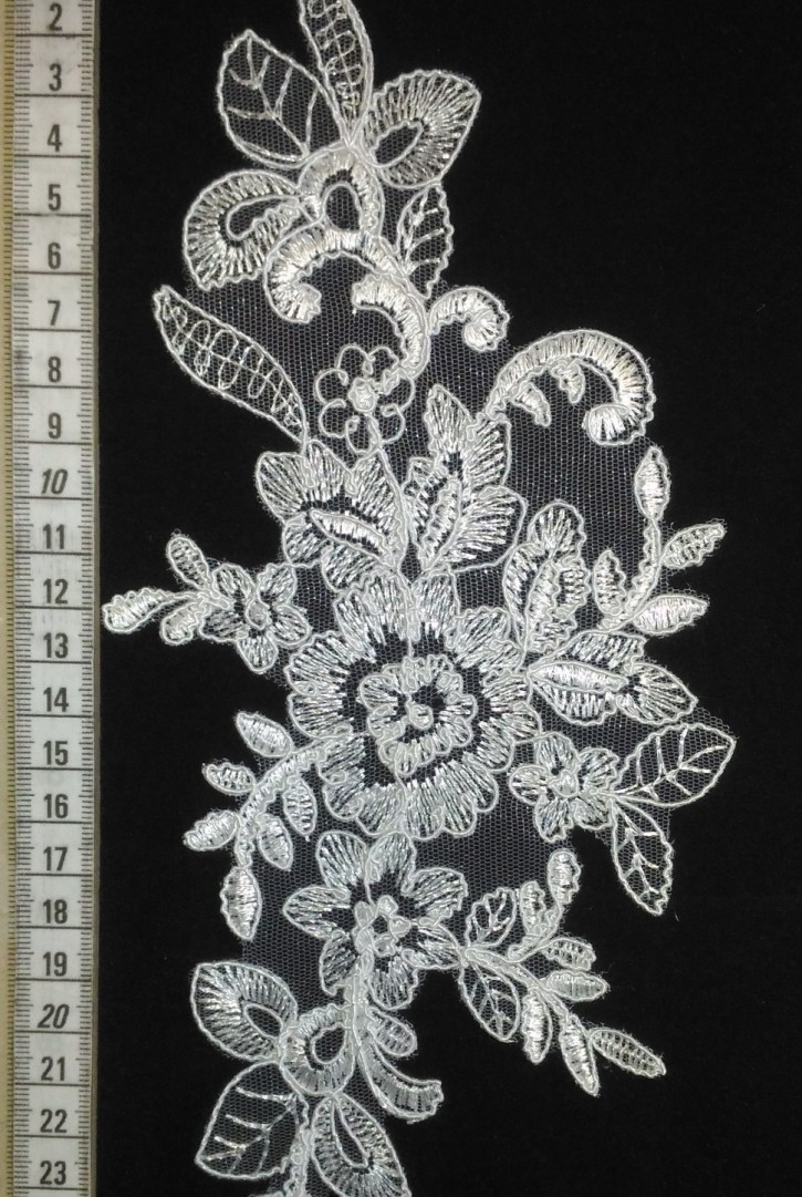 Ham Düz Kordlu Aplik Polyester Brode