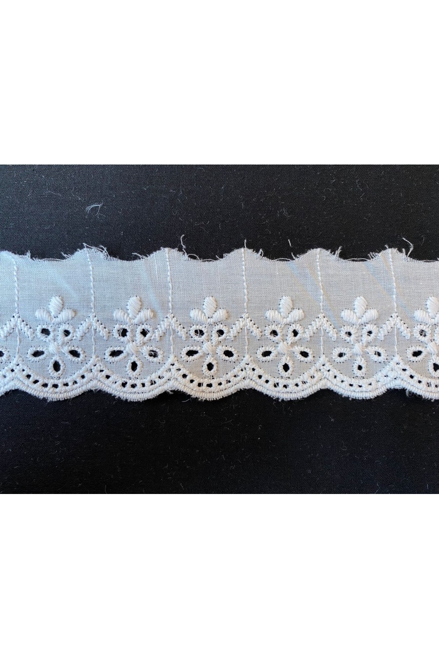 12079-METRE Kasar İşlemeli Bohrerli Vual Brode Bant - Mat Polyester, Yerli