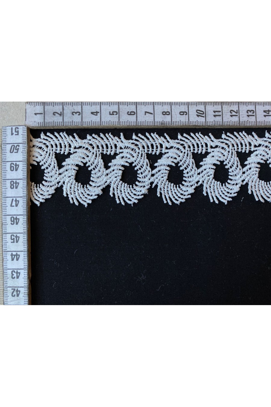 Ham Güpür Brode Bant - Parlak Polyester, 3.5 cm (5844)