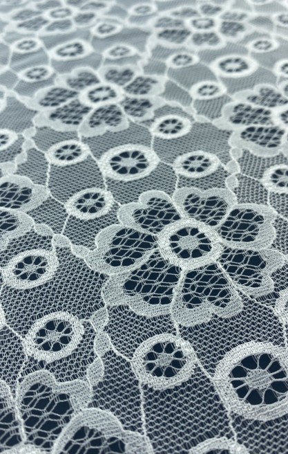 Fikse İşlemli Kordlu Naylon İthal Dantel - 150 cm