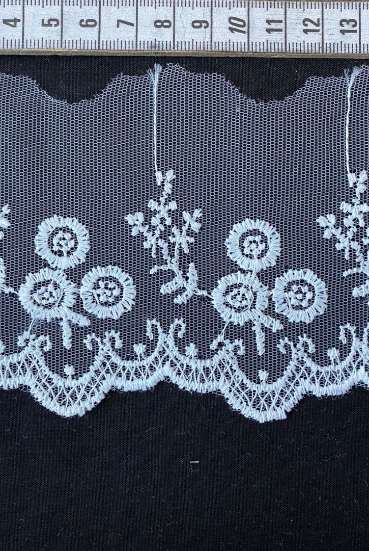 Ham Mat Polyester Tül Üzeri Brode Bant